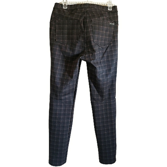 Anthropologie Sanctuary Northolt Plaid Leggings Brown Motif Stretchy Pants   M - Picture 2 of 12